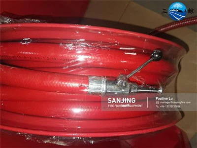 Hluav Taws Hose Reel Nrog Nozzle